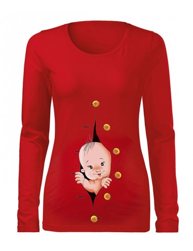 Bluza gravide - Hello Baby - Rosu