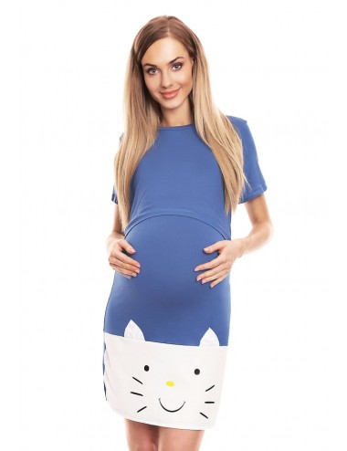 Camasa gravide/ alaptare - Pisica Blue